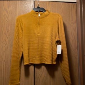 🔥Sale🔥..sweaters 2 for $6..golden colored with a zipper from chest to neck..NWT